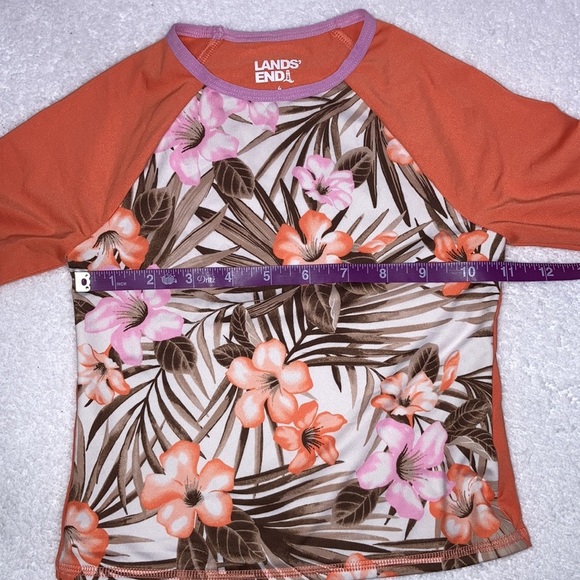 Lands end 3 pc long sleeve rashguard and bikini size 4 - Picture 3 of 10